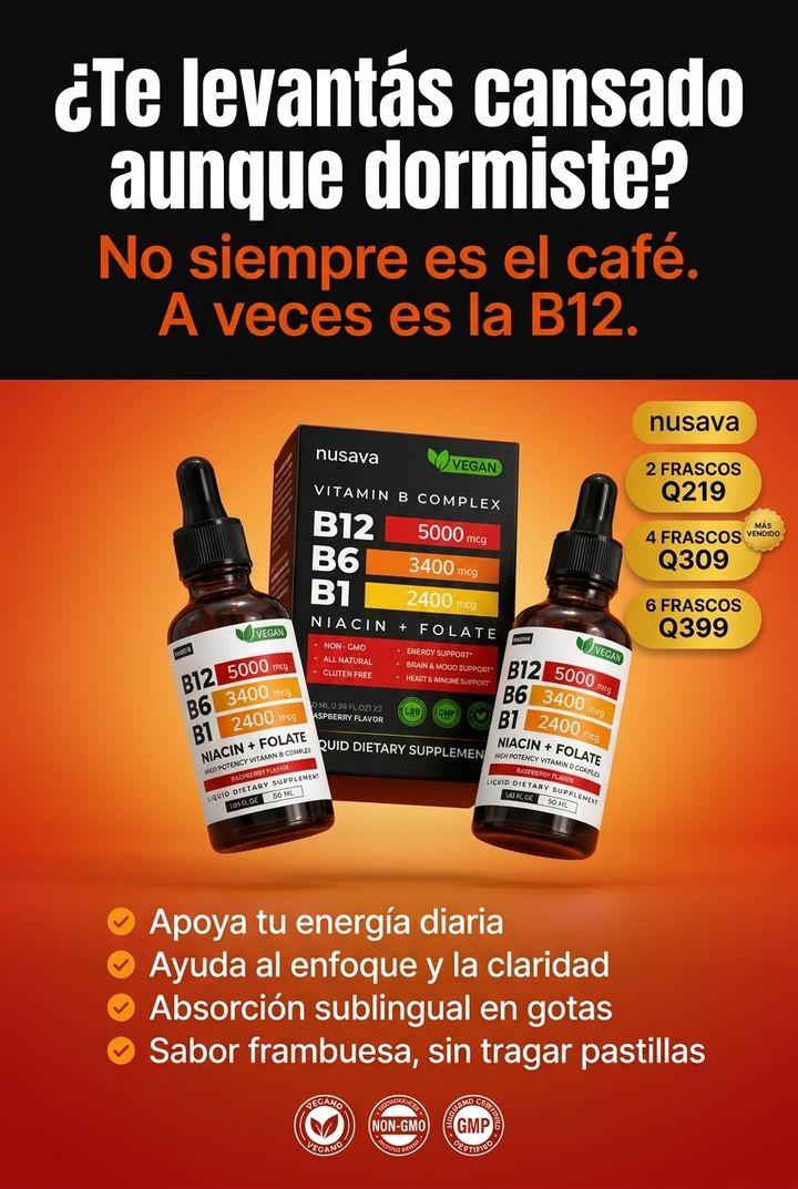 Complejo B en gotas Nusava - 2 frascos Q219, 4 por Q309