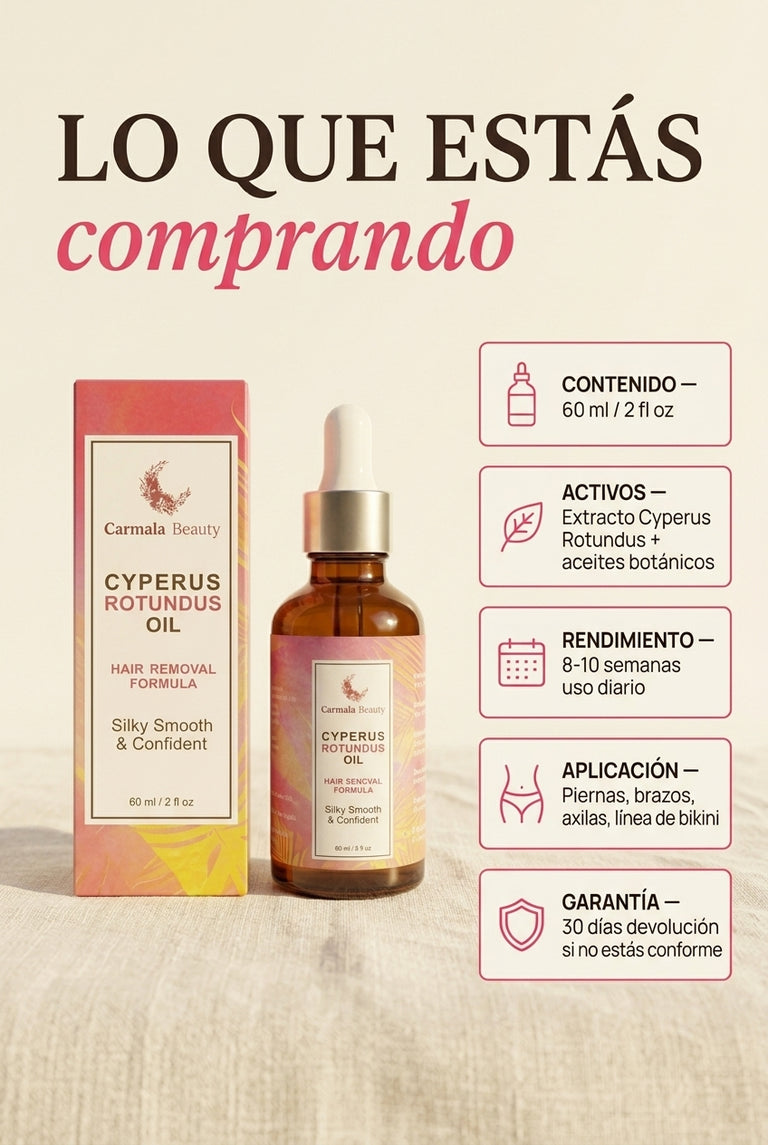 Lo que estás comprando — 60ml, activos, rendimiento, garantía
