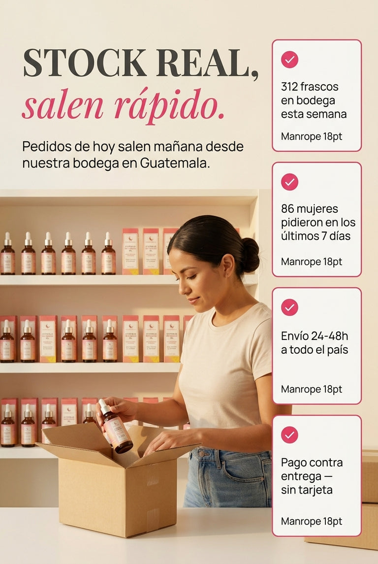 Stock real en bodega Guatemala — envío 24-48h
