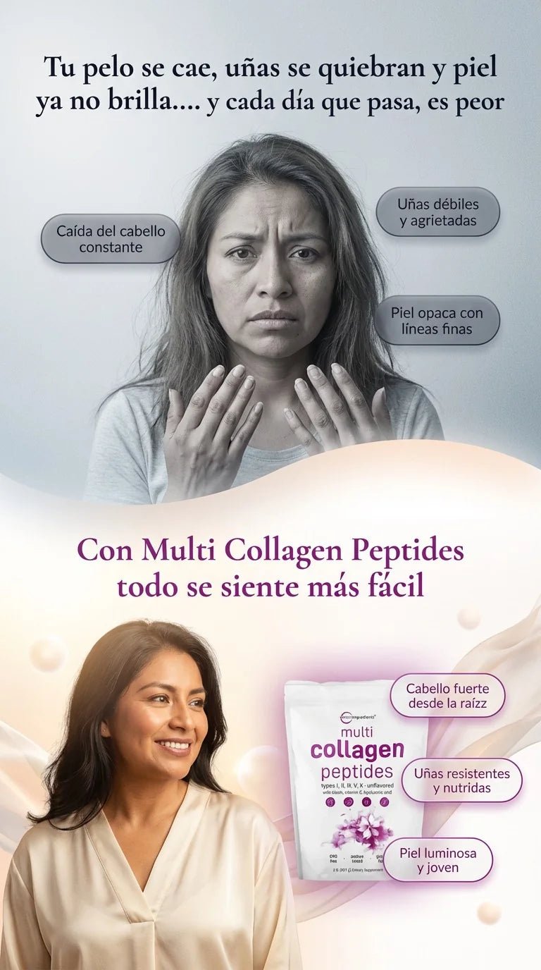 Antes y después con Multicollagen Peptides